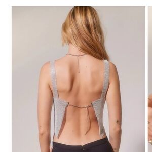 Urban Outfitters Silver Chain Tank Top